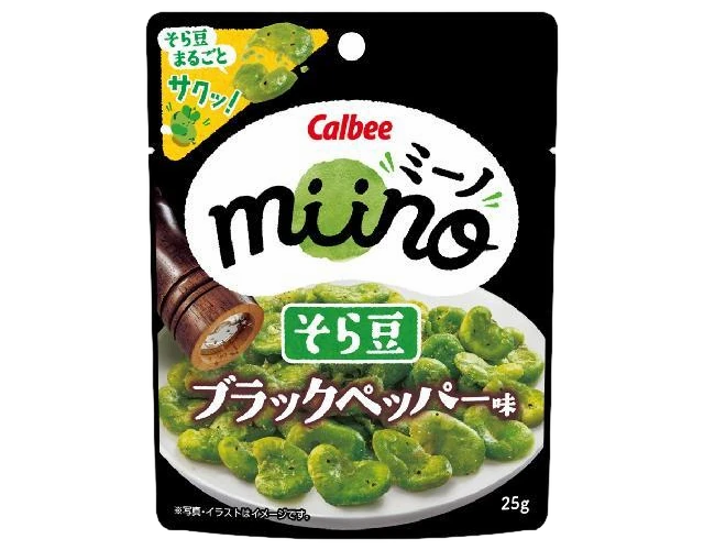Calbee miino Fava Bean Black Pepper