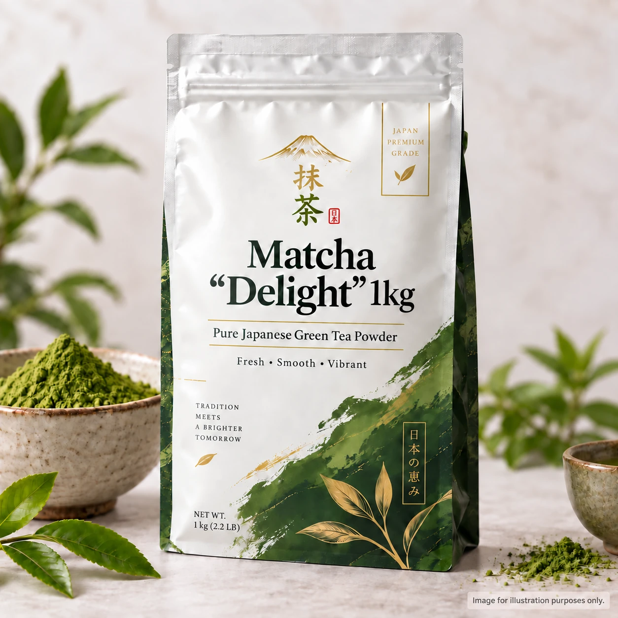 Japanese Matcha Powder "Delight" – 1 kg